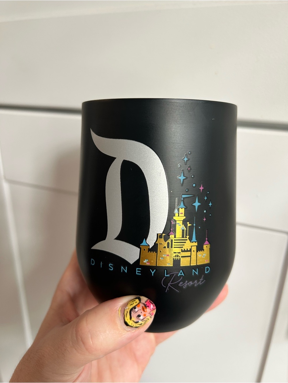 Disneyland Resort Black Stainless Steel Double Wall Tumbler 12 oz